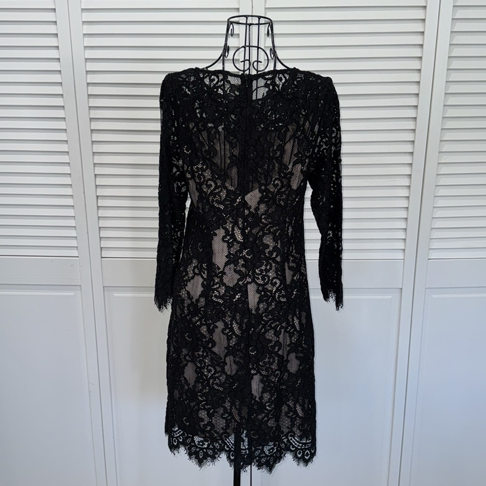NWT🖤BB DAKOTA Women's Hale Scalloped Black Lace Dress Size 4 - Picture 4 of 14